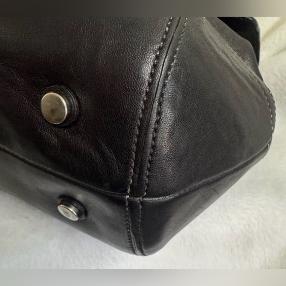 Coach Hamptons Vintage Black Leather Satchel Rare Classic Legacy Bag - Picture 8 of 11